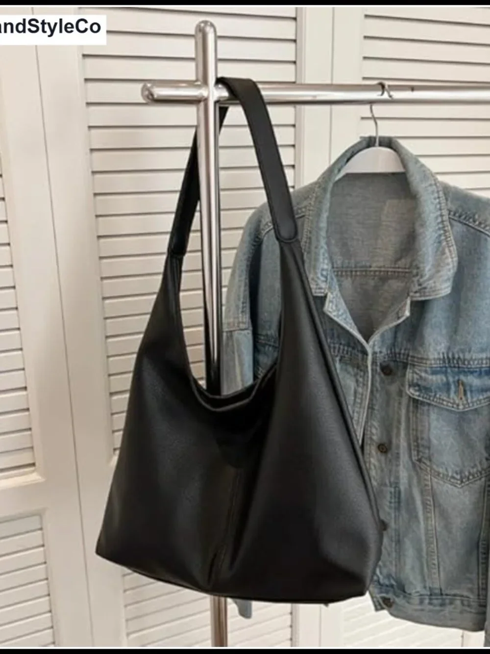 Hobo Bag for Women Soft PU Leather Shoulder Purse 2pcs Work Tote
